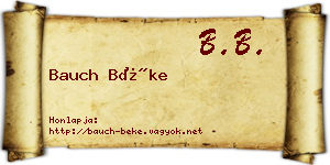 Bauch Béke névjegykártya